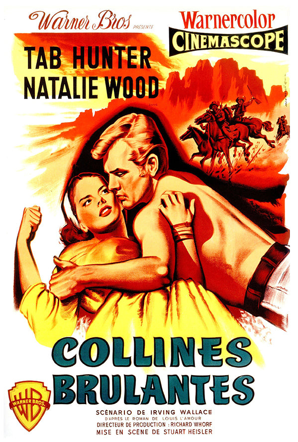 The Burning Hills - Natalie Wood - 1956 - French - Vintage Movie Poster