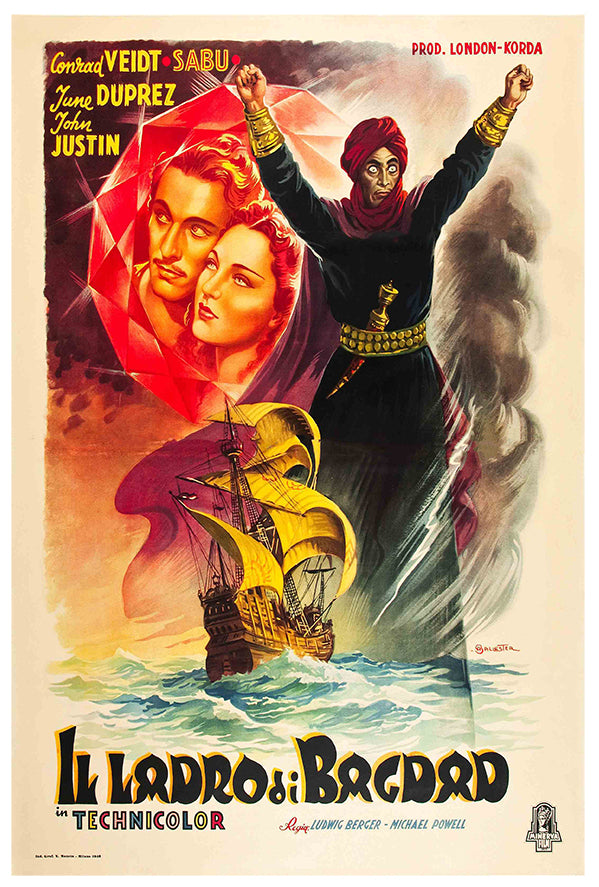 The Thief of Bagdad 1940 - Italian - Vintage Movie Poster