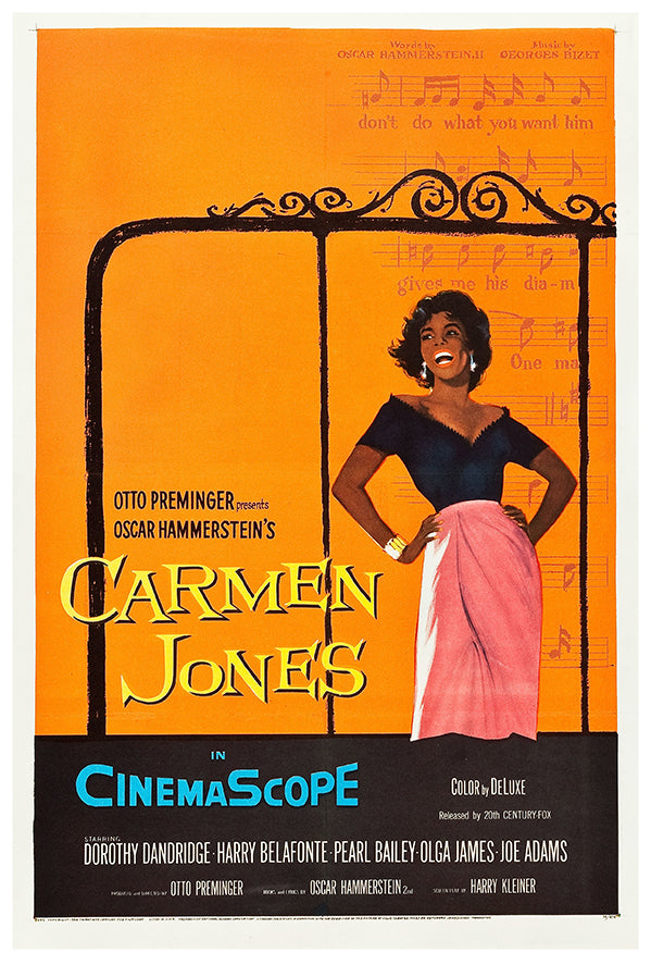 Carmen Jones - Dorothy Dandridge - 1954 - Vintage Movie Poster