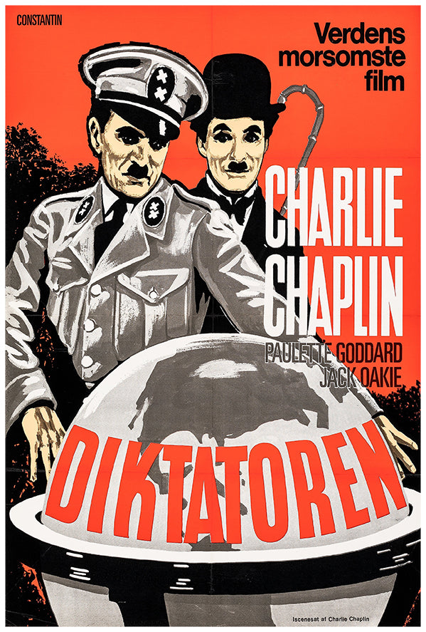 The Great Dictator - Charlie Chaplin - Vintage Movie Poster