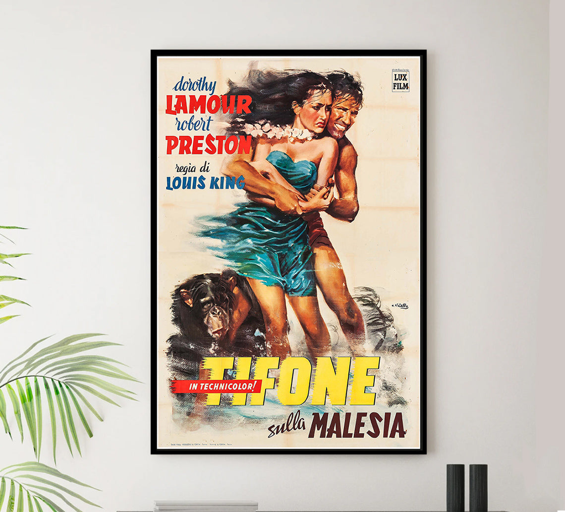 Typhoon - Dorothy Lamour - 1940 - Italian - Vintage Movie Poster