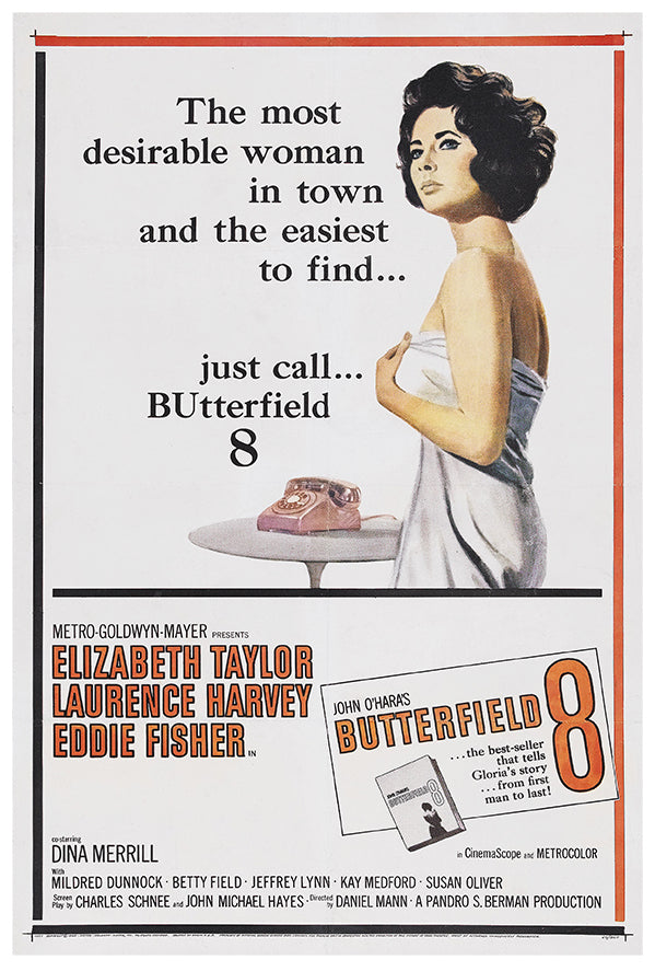 Butterfield 8 - Elizabeth Taylor -1960 - Vintage Movie Poster