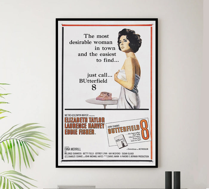 Butterfield 8 - Elizabeth Taylor -1960 - Vintage Movie Poster