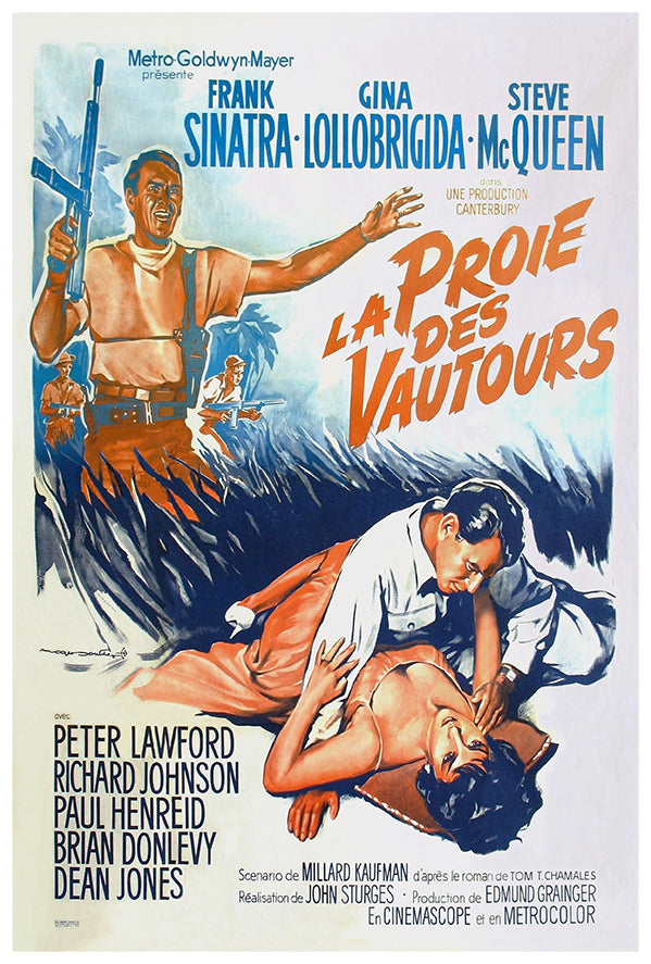 Never So Few - Frank Sinatra - 1959 - French - Vintage Movie Poster