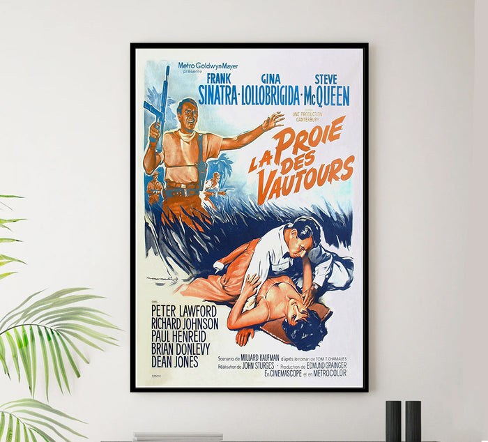 Never So Few - Frank Sinatra - 1959 - French - Vintage Movie Poster