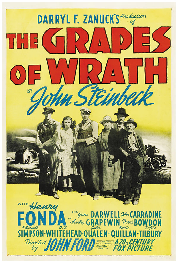 The Grapes of Wrath 1940 - Vintage Movie Poster