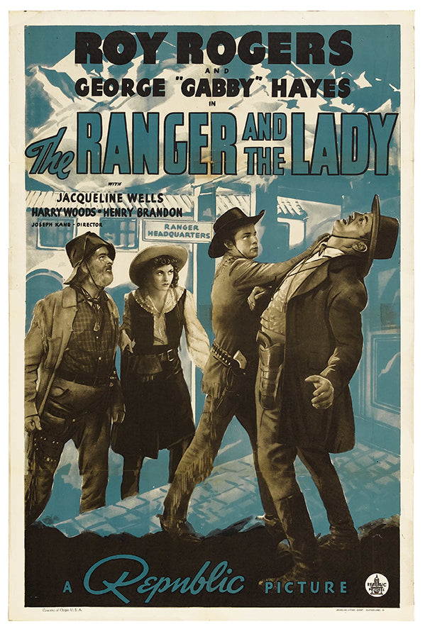 The Ranger and the Lady Roy Rogers - 1940 - Vintage Movie Poster