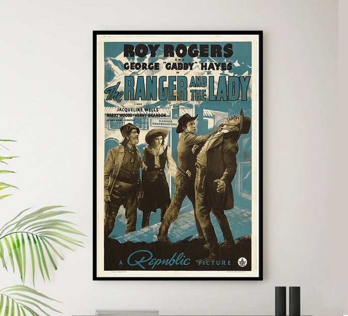 The Ranger and the Lady Roy Rogers - 1940 - Vintage Movie Poster