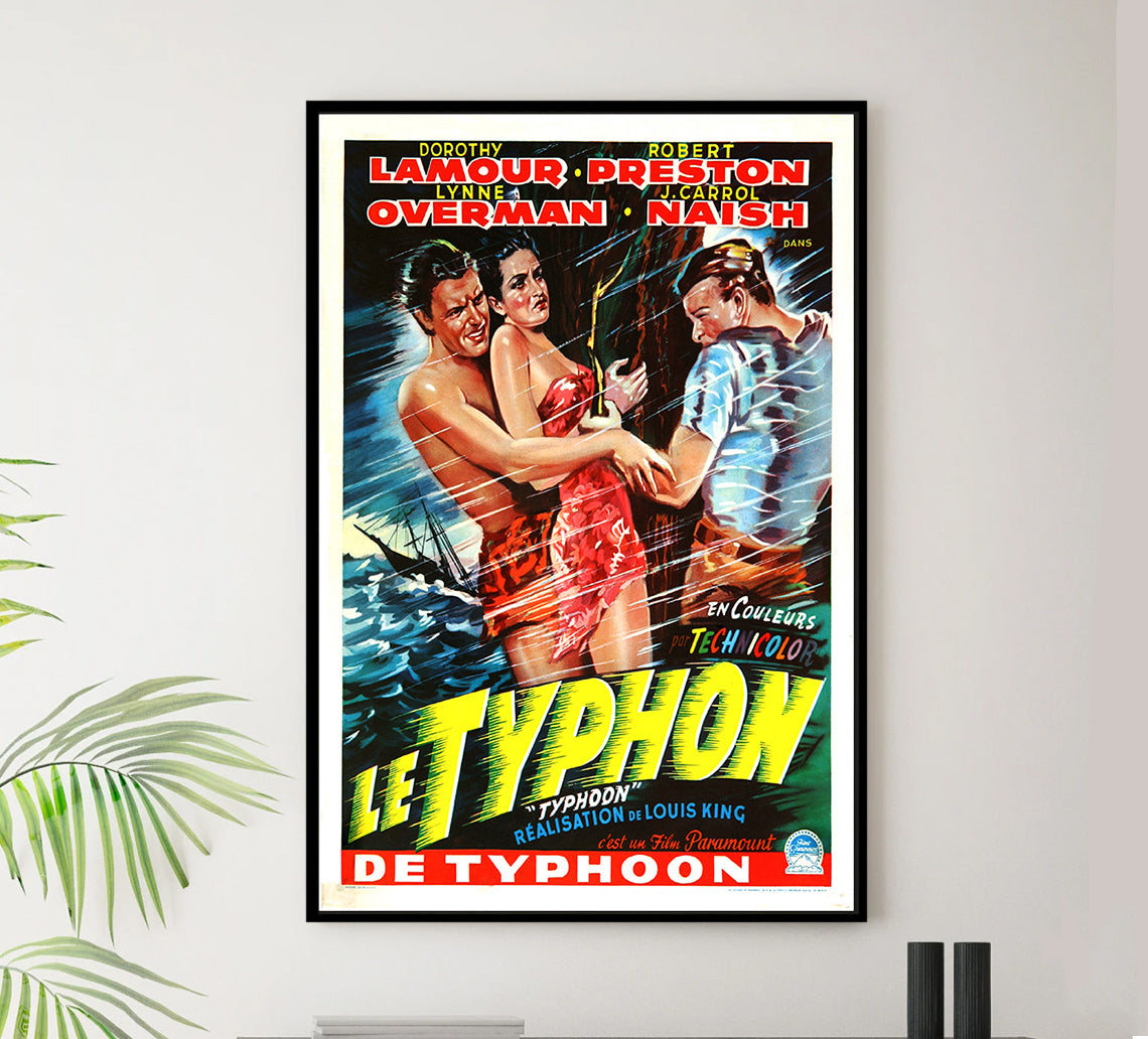 Typhoon - Dorothy Lamour - 1940 - Belgium - Vintage Movie Poster