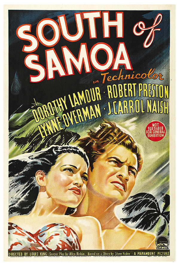 Typhoon -Dorothy Lamour - 1940 - Austrailia - Vintage Movie Poster