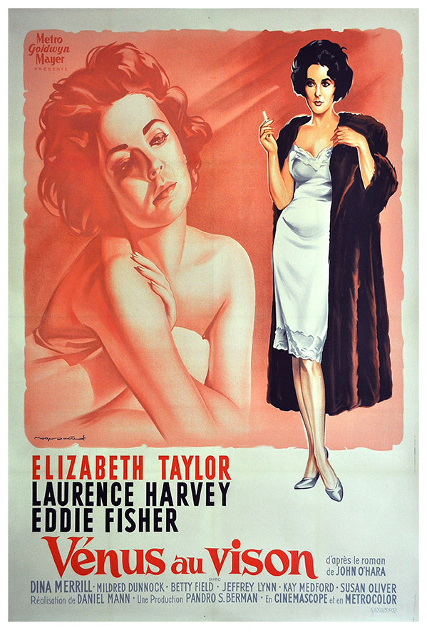 Butterfield 8 - Elizabeth Taylor -1960 - French - Vintage Movie Poster