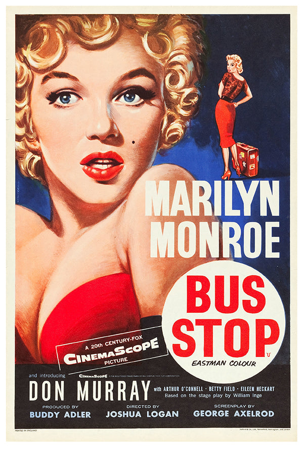 Bus Stop -Marilyn Monroe - 1956 v2 - Vintage Movie Poster