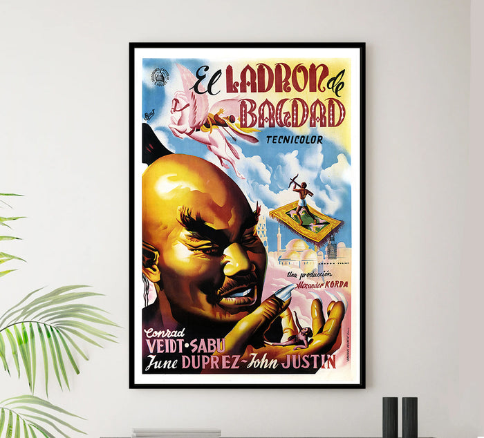 The Thief of Bagdad 1940 - Spanish - Vintage Movie Poster