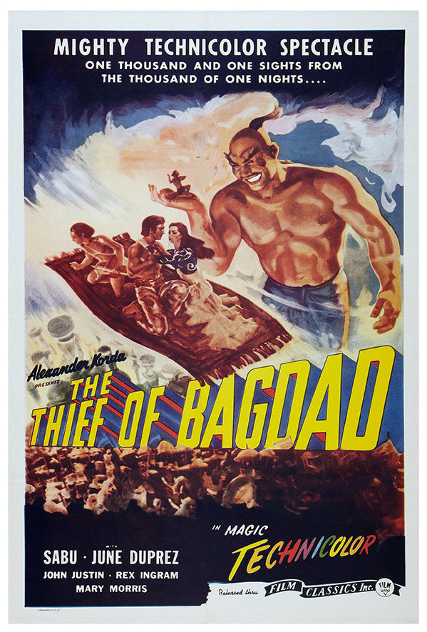 The Thief of Bagdad 1940 - US v2 - Vintage Movie Poster