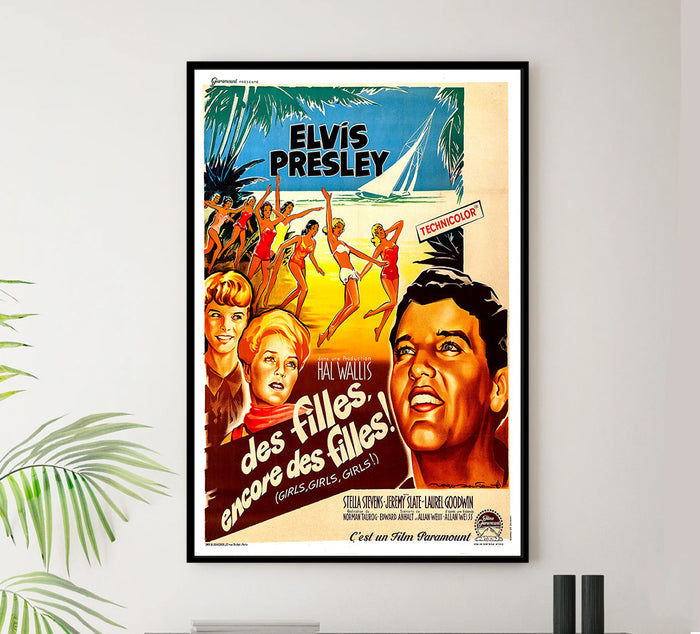 Girls! Girls! Girls! - Elvis Presley - 1962 - French - Vintage Movie Poster