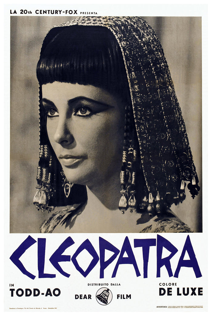 Cleopatra 1963 - Richard Burton - Italy - Classic Movie Poster