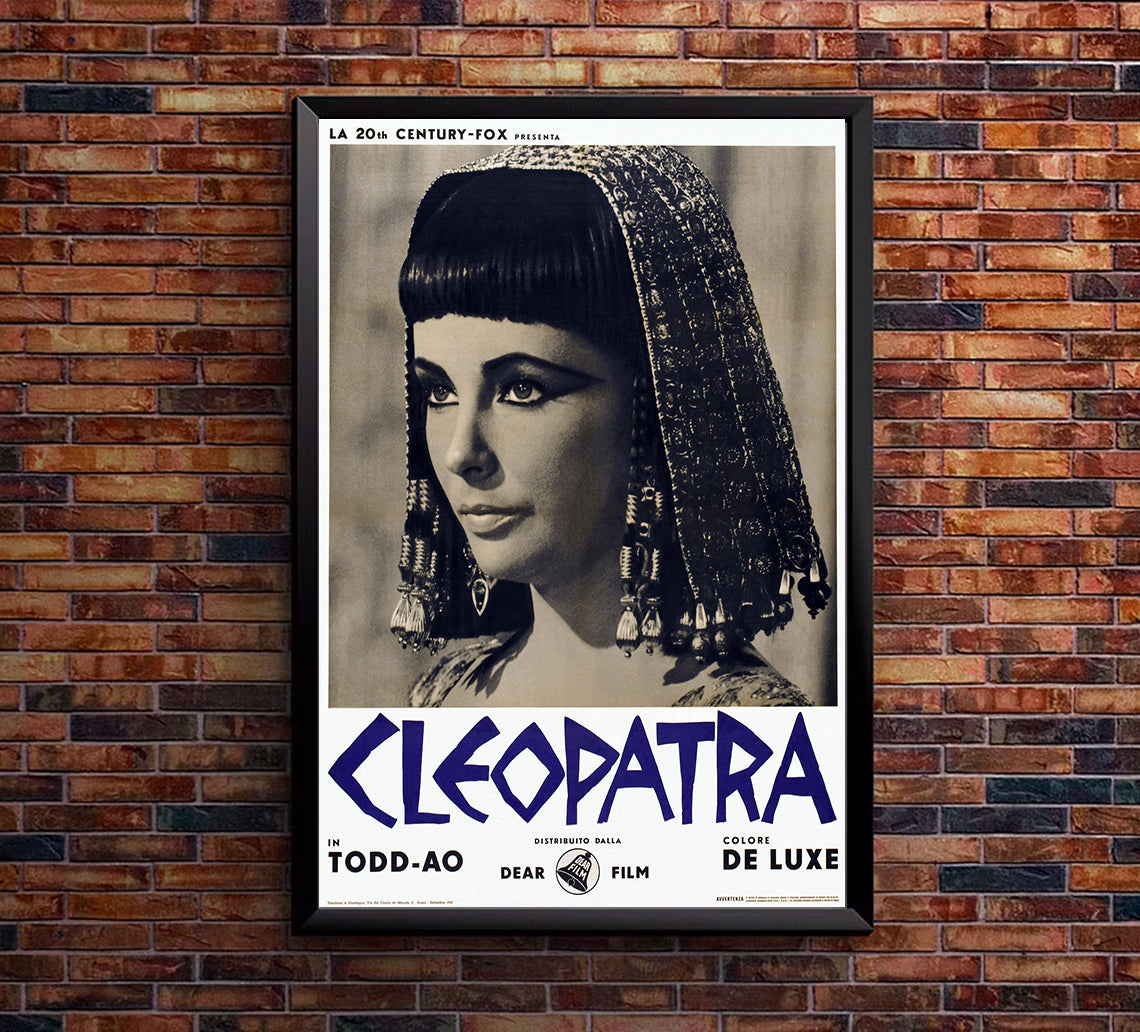 Cleopatra 1963 - Richard Burton - Italy - Classic Movie Poster