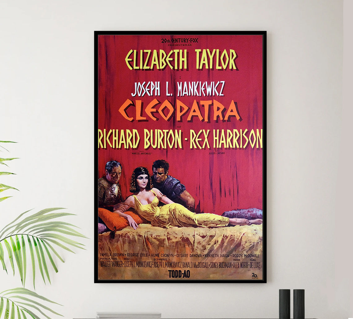 Cleopatra 1963 - Richard Burton - Sweden - Classic Movie Poster