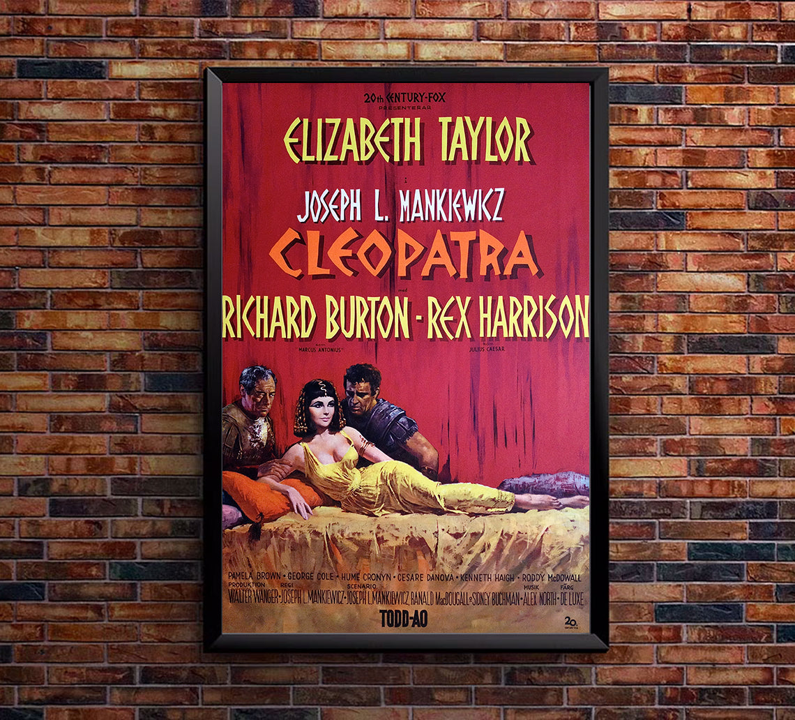 Cleopatra 1963 - Richard Burton - Sweden - Classic Movie Poster
