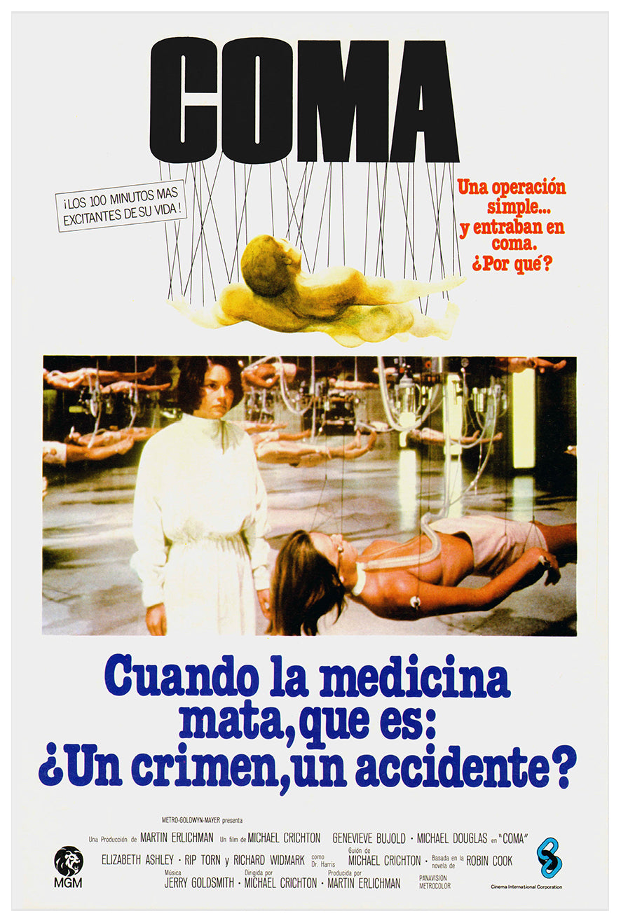 Coma 1978 - Michael Douglas - Spain - Classic Movie Poster