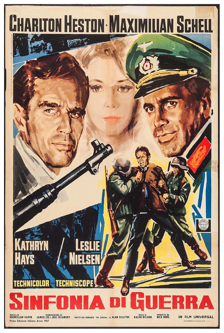 Counterpoint 1967 - Italian - Charlton Heston - Vintage Classic Movie Poster