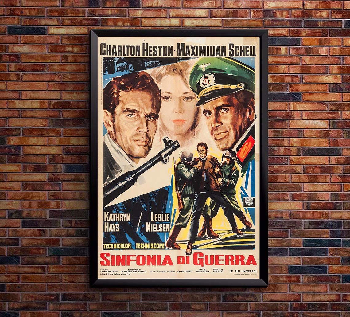 Counterpoint 1967 - Italian - Charlton Heston - Vintage Classic Movie Poster