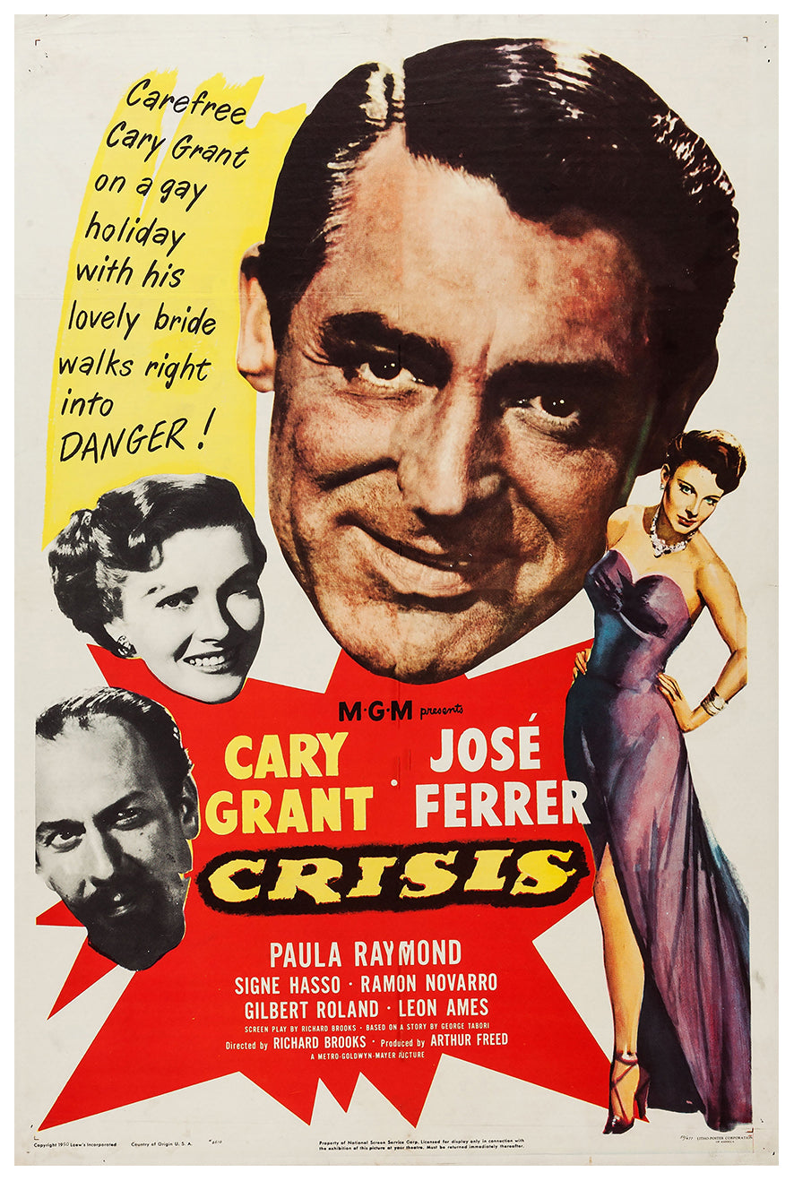 Crisis 1950 - Cary Grant - US - Classic Movie Poster