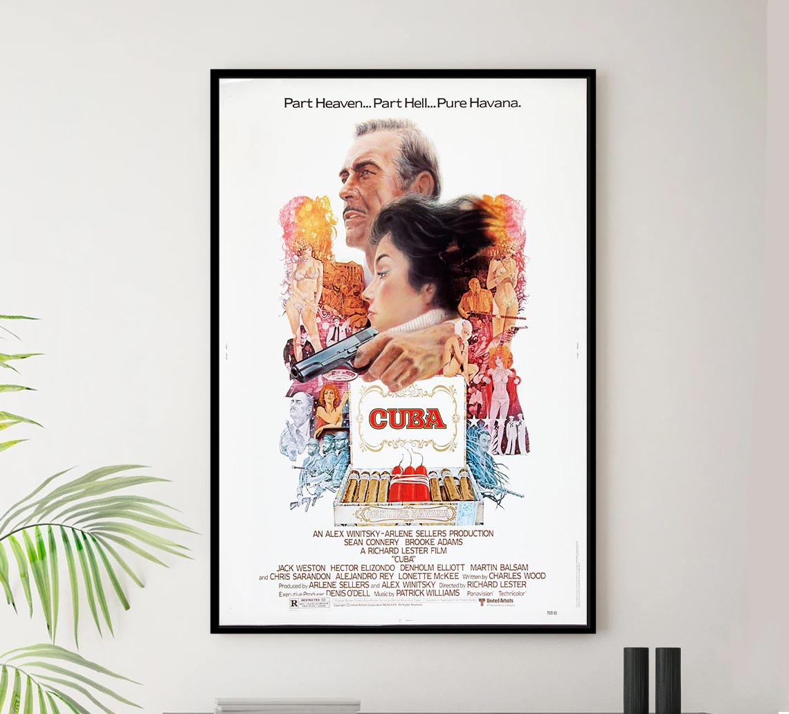 Cuba 1979 - Sean Connery - Vintage Classic Movie Poster
