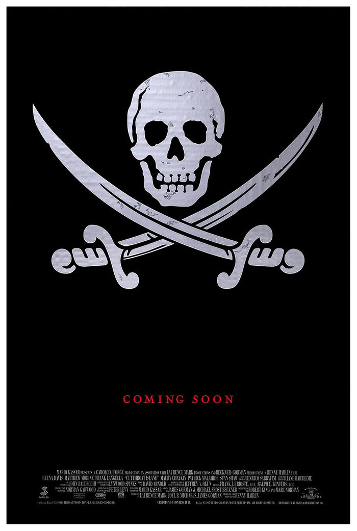 Cutthroat Island 1995 - Teaser - Vintage Pirate Classic Movie Poster