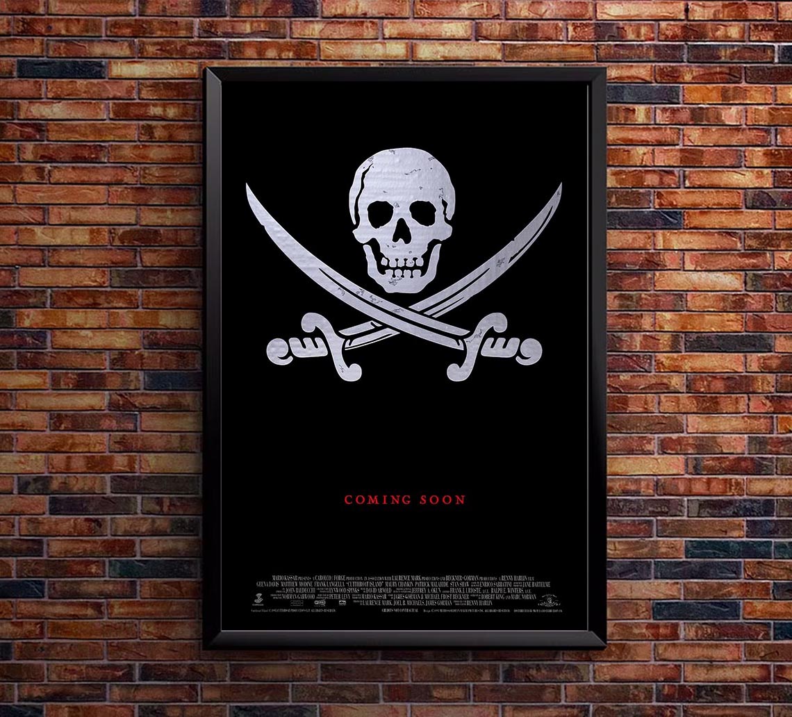 Cutthroat Island 1995 - Teaser - Vintage Pirate Classic Movie Poster