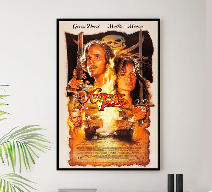 Cutthroat Island 1995 - Vintage Pirate Classic Movie Poster