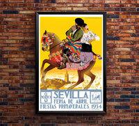 Spain - Sevilla - 1934- Vintage Travel Poster