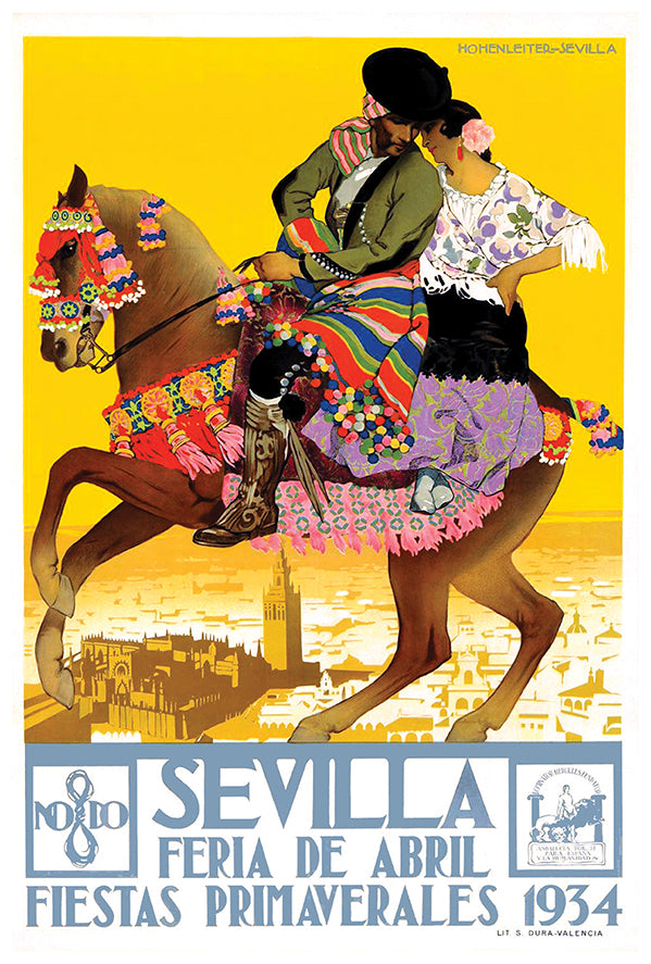 Spain - Sevilla - 1934- Vintage Travel Poster