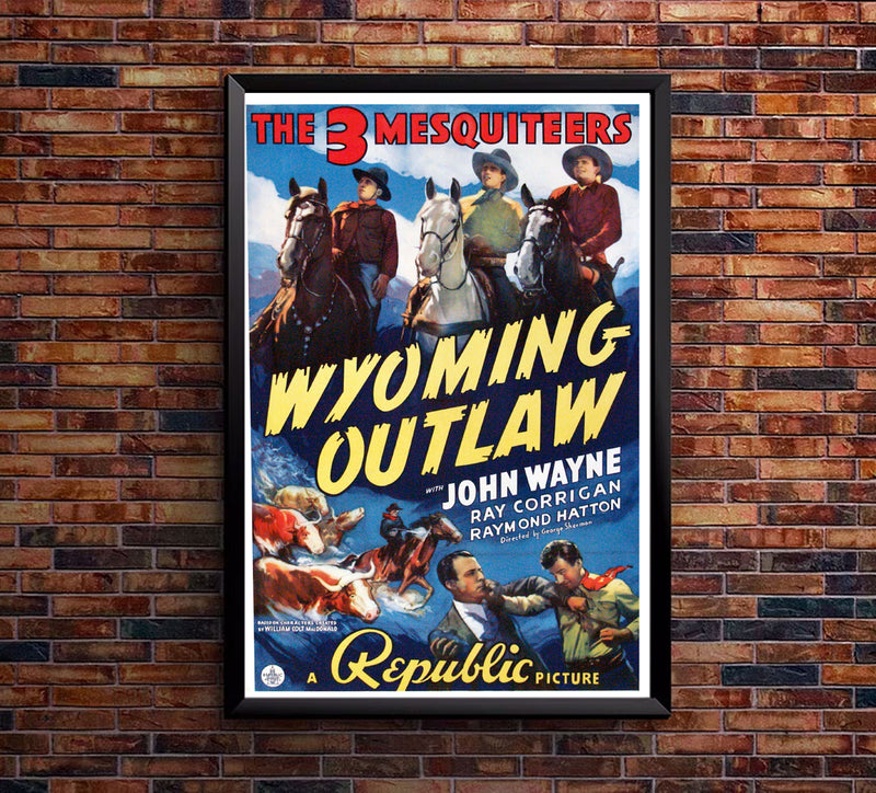 Wyoming Outlaw - John Wayne - 1939 - Movie Poster