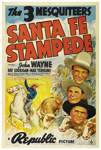 Santa Fe Stampede - John Wayne - 1939 - Movie Poster