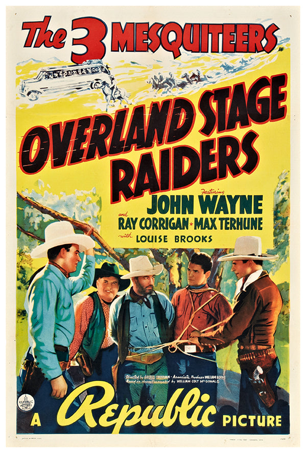 Over land Stage Raiders - 1939 - Movie Poster  - John Wayne