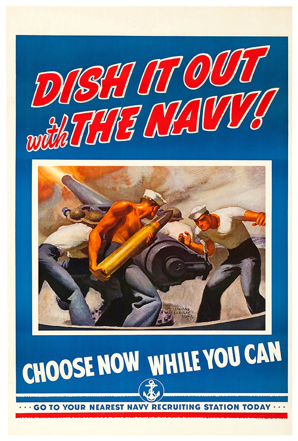 Dish it Out With the Navy - WW2 Poster