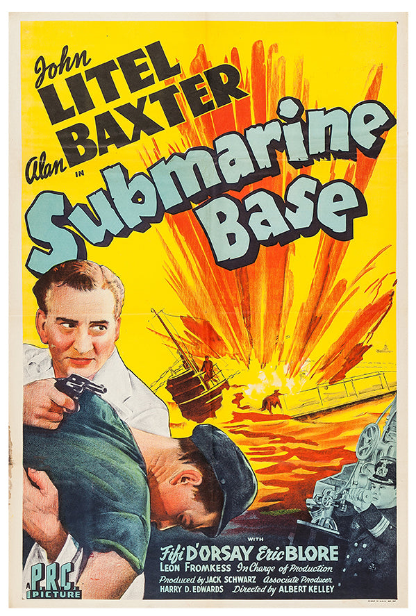 Submarine base - 1943 -  WW2 Movie Poster