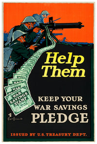 War Savings - US Treasury - WW1 Poster