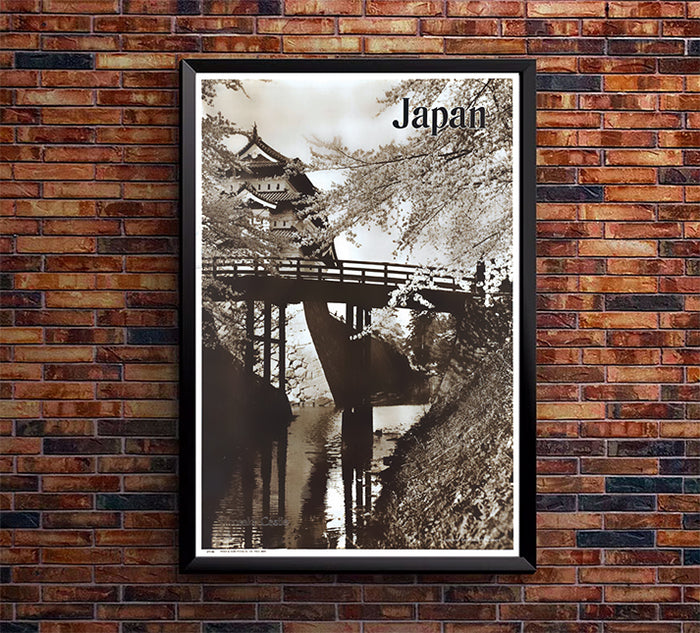 Japan - Hirosaki Castle - Vintage Travel Poster