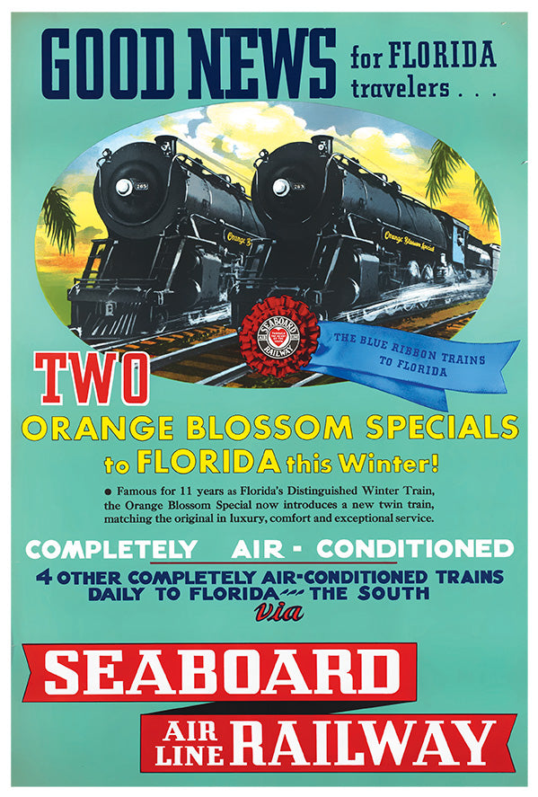 Seaboard - Florida Railway - Vintage Travel Poster