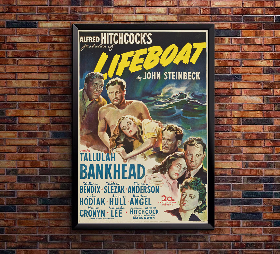 Lifeboat - Alfred Hitchcock - 1944 - WW2 - Movie Poster