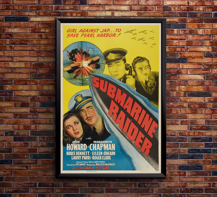 Submarine Raider - 1942 -  WW2 Movie Poster