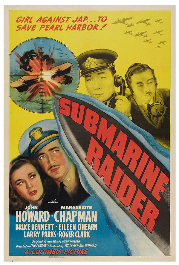 Submarine Raider - 1942 -  WW2 Movie Poster