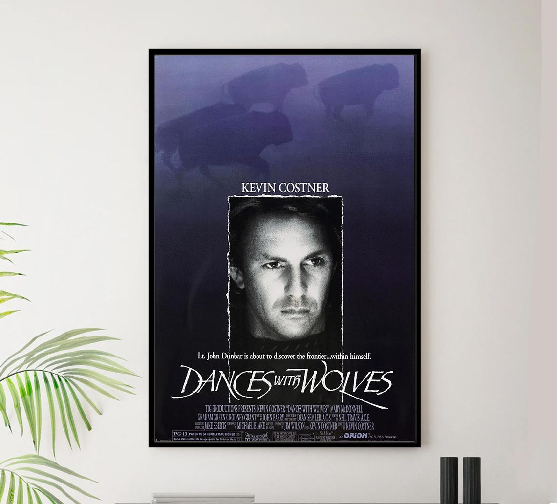 Dances with Wolves 1990 v1 - Kevin Costner - Vintage Classic Movie Poster