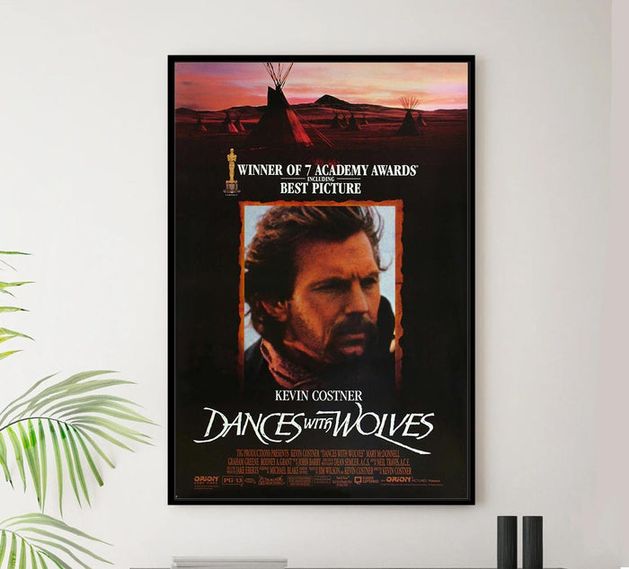 Dances with Wolves 1990 v2 - Kevin Costner - Vintage Classic Movie Poster