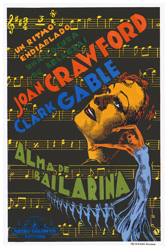 Dancing Lady 1933 - Spain - Classic Movie Poster