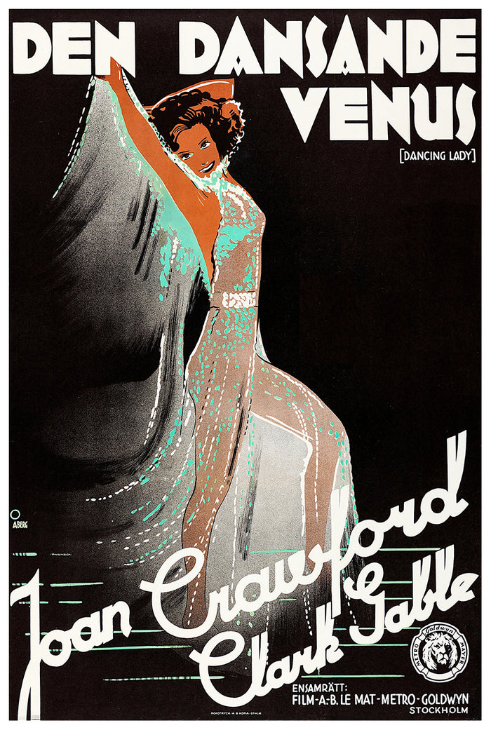 Dancing Lady 1933 - Sweden - Classic Movie Poster