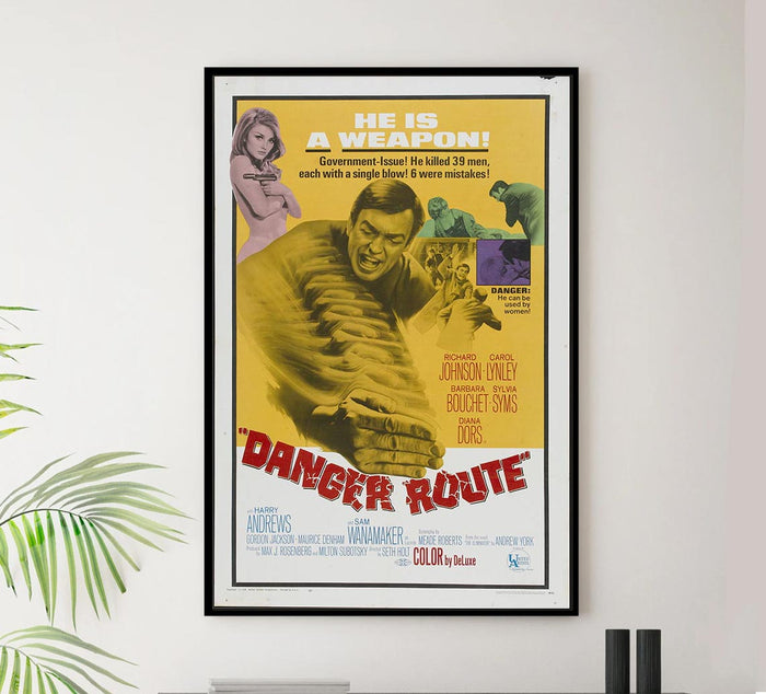 Danger Route 1967 - Vintage Classic Movie Poster
