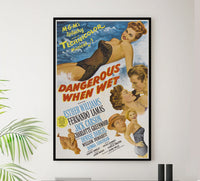 Dangerous When Wet 1953 - Esther Williams - US - Classic Movie Poster